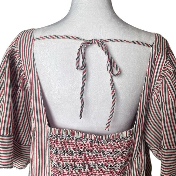 Old Navy Patriotic 4th Of July Smocked Top Short Sleeves Stretch Size XXL - Picture 5 of 9